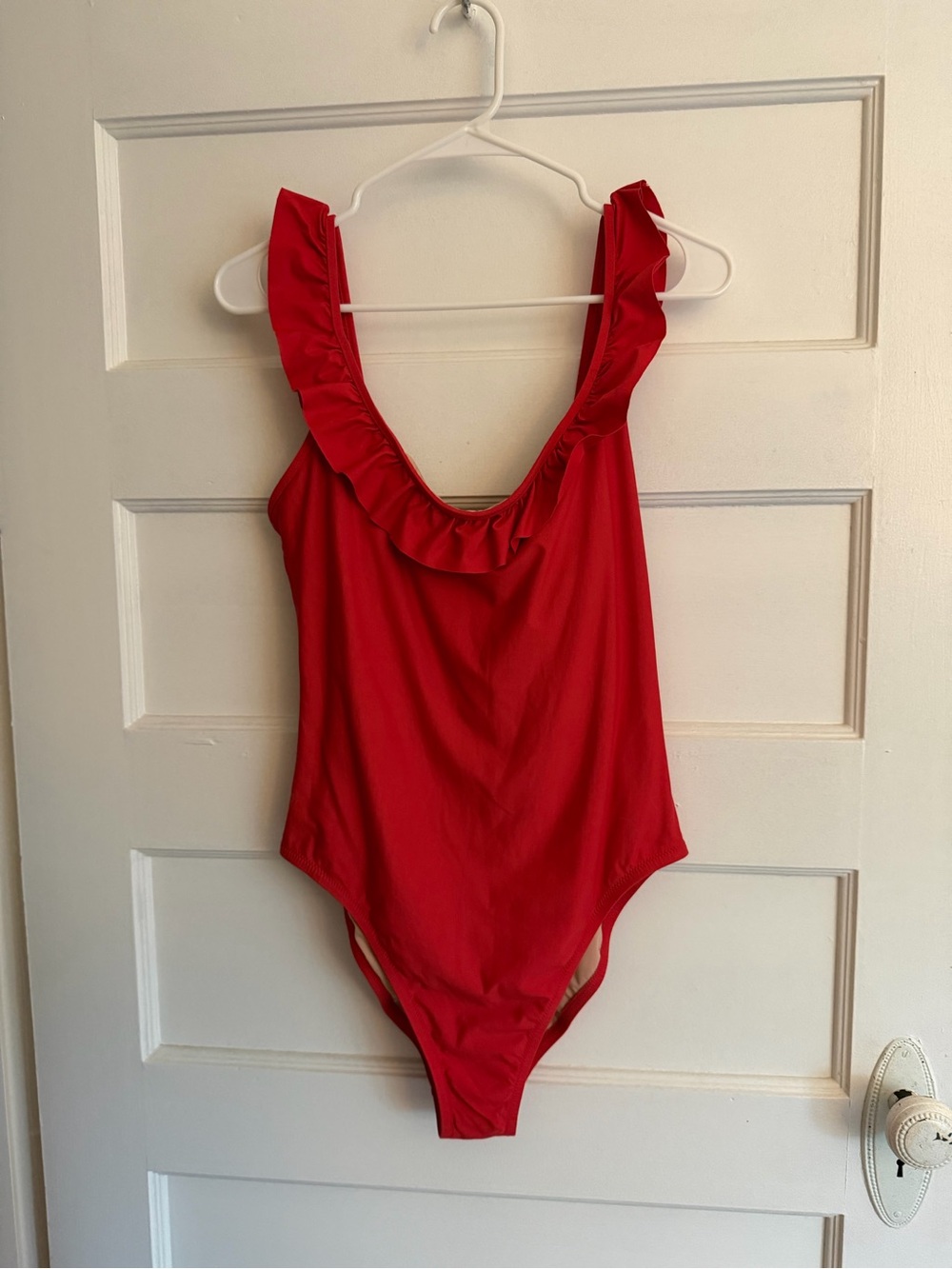 Red Ruffle One-Piece Swimsuit